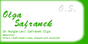 olga safranek business card